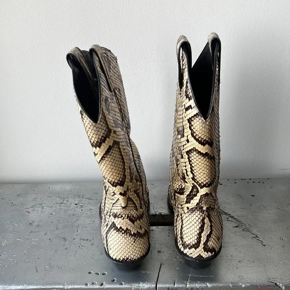 Vintage Cowboy Boots- Python Snakeskin - Picture 11 of 11